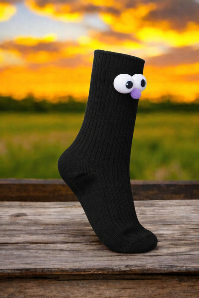 ÖZKARDEŞLER BABY Бебешки и детски чорапи до коляното, с едри плетки, черни