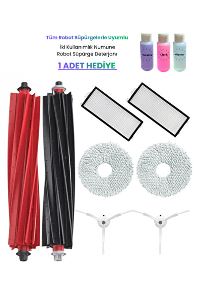 ROPALDE مكنسة روبوروك كيو ريفو ماستر الروبوتية المتوافقة مع 8 قطع - مجموعة قط...