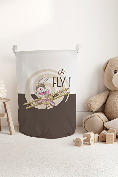 Talia Home Καλάθι για παιδικό δωμάτιο με σχέδια Lets Fly, βρώμικο ή παιχνίδι,...