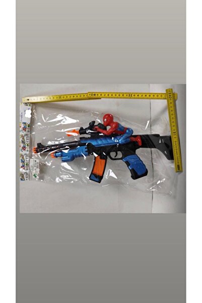 Oyuncakcı&Burada örümcek adam pilli ışıklı sesli tüfek 40 cm