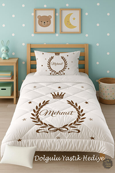 Talia Home İsimli Sünnet Desenli Tek Kişilik Çocuk Yorganı Uyku Seti TLAG-331