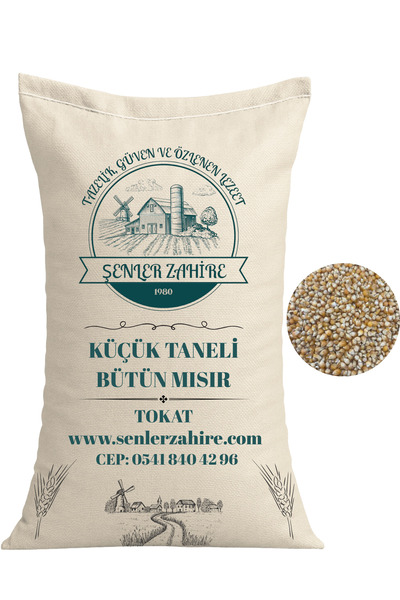 ŞENLER ZAHİRE Küçük Taneli Bütün Mısır – Tavuk, Güvercin ve Kanatlı Yemi 5kg