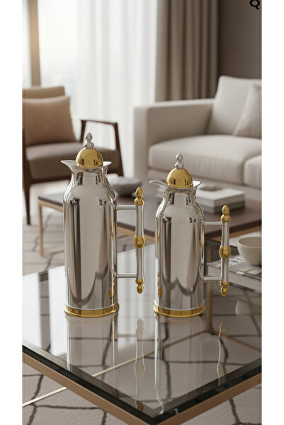 Generic طقم ترامس شاي وقهوة بتصميم فريد وأنيق 1 لتر/700 مل