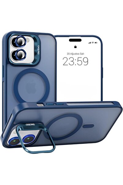 HappyCase iPhone 17 Uyumlu Stantlı Kılıf Case Pro Tank Kılıf Lens Koruyucu Zı...