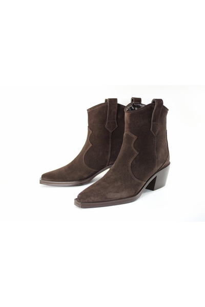 evva shoes Hakiki Deri Süet Çok Kaliteli Kovboy Bot