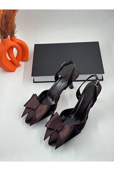 markasende Bow Chic Bowknot Satin Heeled Women's Shoes