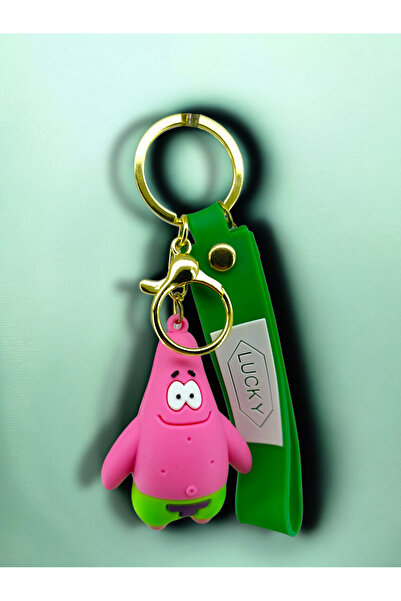 İNCİ sepette Spongebob Patrick Starfish Pink Keychain Charm