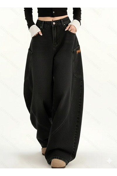 DEEFWEAR Pantaloni din denim retro unisex cu design premium