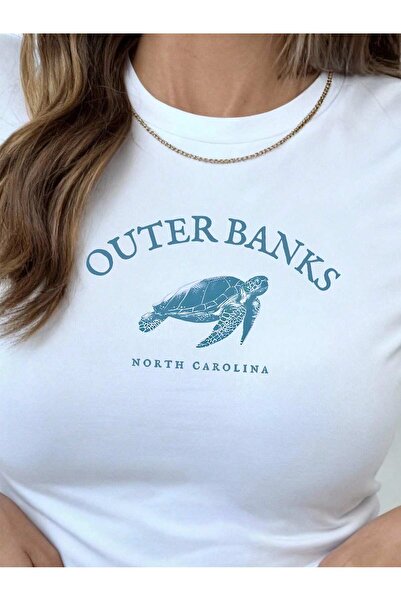 darkopia Γυναικείο μπλουζάκι Outer Banks με στάμπα, βρεφικό μπλουζάκι από χτε...