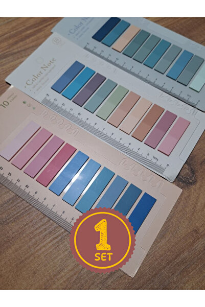 Bir Kırtasiye Renkli İndeksleyici Kitap Ayracı 10 Renkli (200'lü)