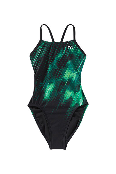 TYR Durafast Elite ®   Cf Girls' Swimsuit - Cycloid (Green)