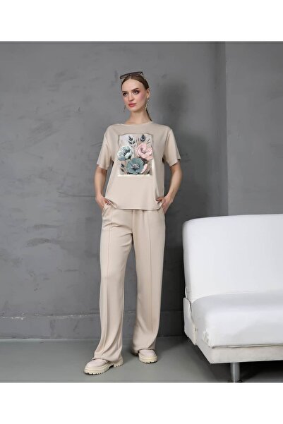REDMİNA fashion Wide Leg Artistic Suit