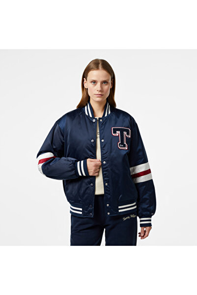 Tommy Hilfiger Tommy Jeans Letterman Kadın Mavi Ceket