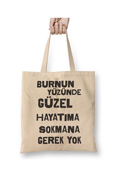 Toyaso Funny Saying I Don'T Need to Get in My Way to Life White Cloth Bag Lon...