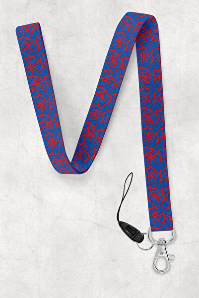 BUEMİ حزام رقبة شبكي أحمر، حبل تعليق للرقبة، حامل للبطاقات والهواتف - BAS014