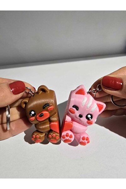 Razmo Sevgililere Özel Mıknatıslı Çift Anahtarlık Seti En Güzel Hediyelik 2'l...