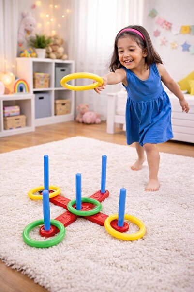 BuradaBuldun Zuzu Quoits Game Ring Toss Game |   Educational and Fun Children...