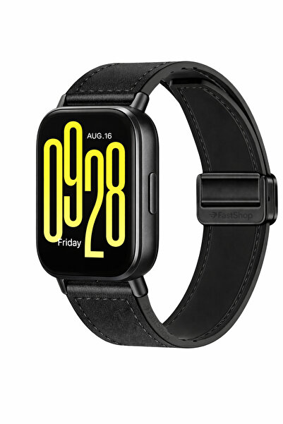 MMP SHOP سوار من الجلد الصناعي بإبزيم مغناطيسي متوافق مع ساعة شاومي ريدمي 5 أ...