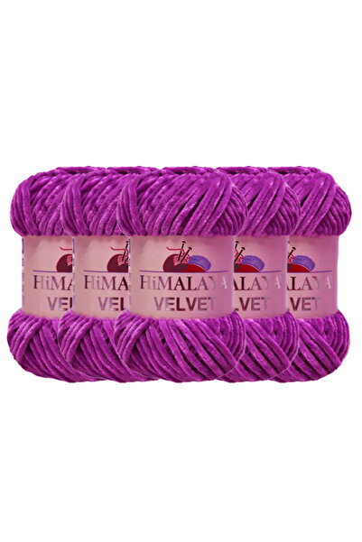 Himalaya Βελούδινο νήμα πλεξίματος, Λευκό 90001, 5x100 γραμμάρια, 5 νήματα