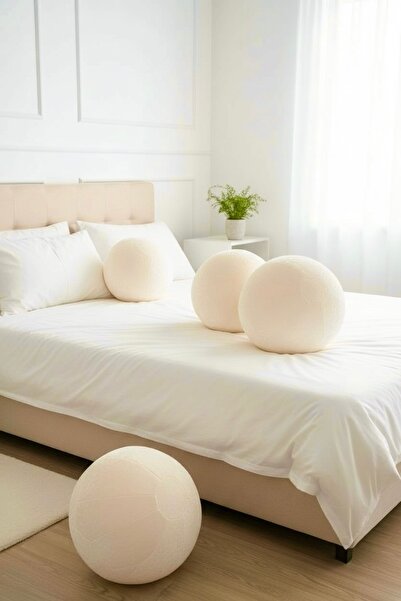 JACA Kadife Top Kırlent Yastık Büyük Boy/Küçük Boy (1 Adet)