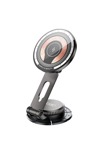 Xo 15W Manyetik MagSafe Uyumlu 360 Derece Hareketli Metal Araç İçi Kablosuz Ş...