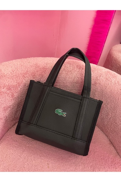 Butik Anna Petit İkonik siyah Kanvas El Çantası