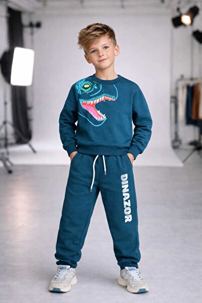 RONYPONY Boy's Dinosaur Printed Set