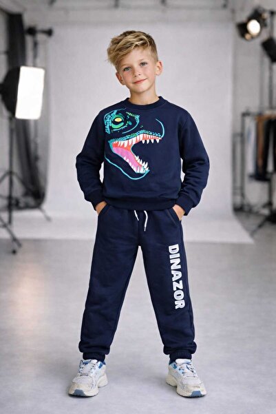 RONYPONY Boy's Dinosaur Printed Set