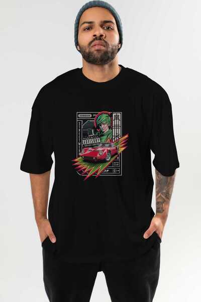 Ankhises Σειρά Car Series (44) μπροστινό μπλουζάκι με στάμπα σε μαύρο χρώμα, ...