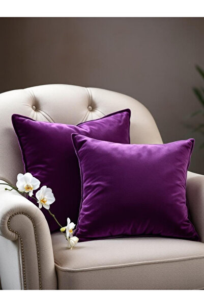 JACA 2'li Kare Şeklinde Kadife Kumaş Kırlent Kılıfı (2 Adet)