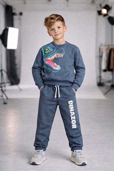 RONYPONY Boy's Dinosaur Printed Set