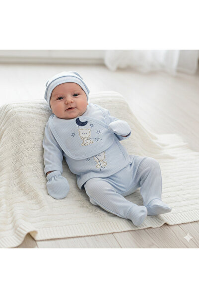 Baby Bakkal 5 قطع مطرزة بتصميم القمر والدب من مستشفى إيت وين