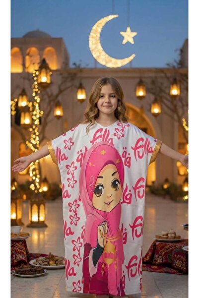 zavera for kids Φόρεμα για κορίτσια με θέμα το Ραμαζάνι με τύπωμα - Φανάρι με...