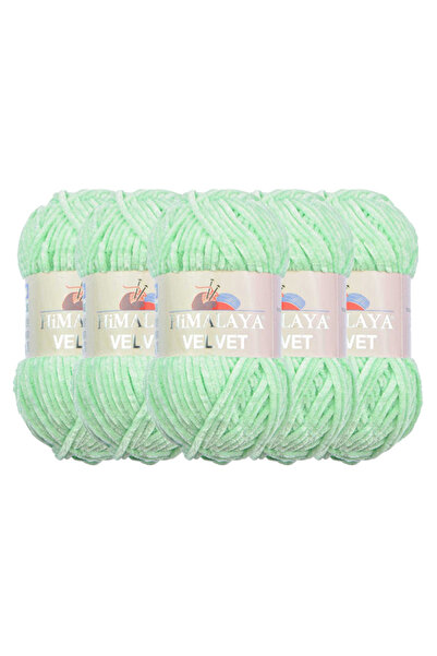 Himalaya خيط حياكة مخملي، أبيض 90001، 5×100 جرام، 5 ياماك