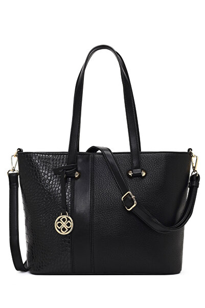 Derimod Дамска черна чанта с дълъг ремък 25WBD286414