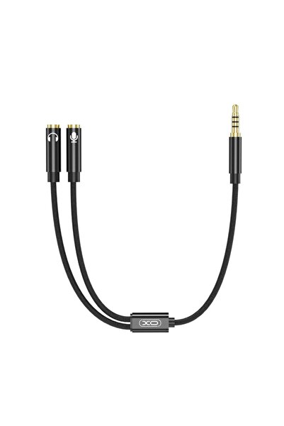 Xo كابل توصيل 2 في 1 مقاس 3.5 ملم إلى صوت وميكروفون بطول 235 ملم (NB-R197)