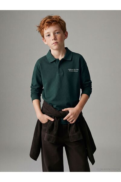 LC Waikiki Polo Neck Boy's Printed T-Shirt