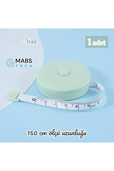 Mabs Tech 1. Quality 150 cm Automatic Plastic Measuring Tape - 1 Piece Pastel...