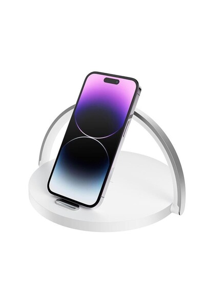 Xo 15W Wireless Magsafe 360 Derece Dönen Temassız Hızlı Şarj Standı ve Atmosf...