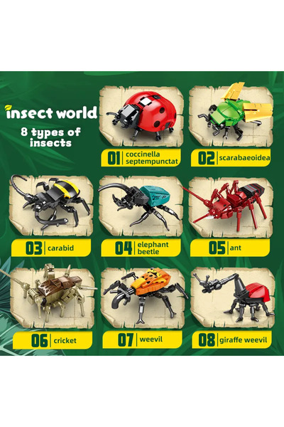 figur 10 Adet Koleksiyonluk Böcek Figür Yapım Seti
