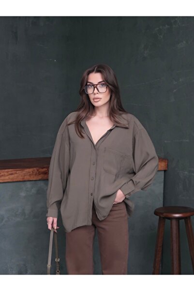MAXXANA Cep Detail Oversized Std Shirt