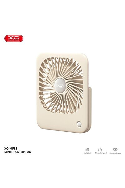 Xo Ανεμιστήρας Γραφείου XO-MF83, Ρυθμιζόμενος, Μπαταρία 2000mAh - Μπεζ