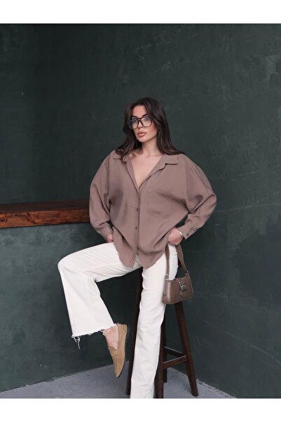 MAXXANA Cep Detail Oversized Std Shirt