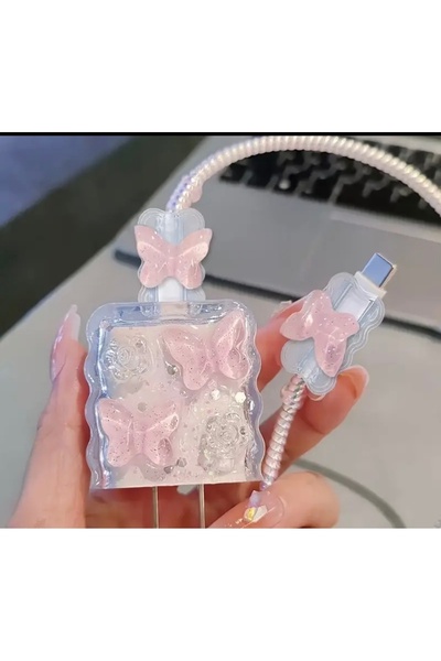 poyas iPhone 18w/20w Uyumlu Şarj Kılıfı Şarj Kablosu Örme Aparatı Kablo Ucu K...