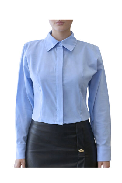 Qualia Butik Women's Pleated Fitted Shirt