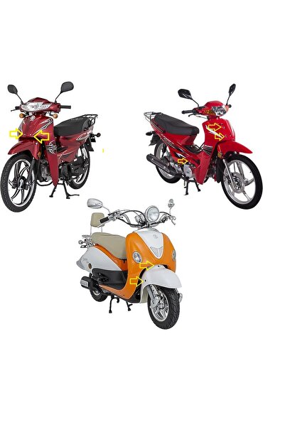 MOTOLİNAS Motosiklet Kaporta Vidası M6x20 Lastikli Pullu Universal 5’li Set