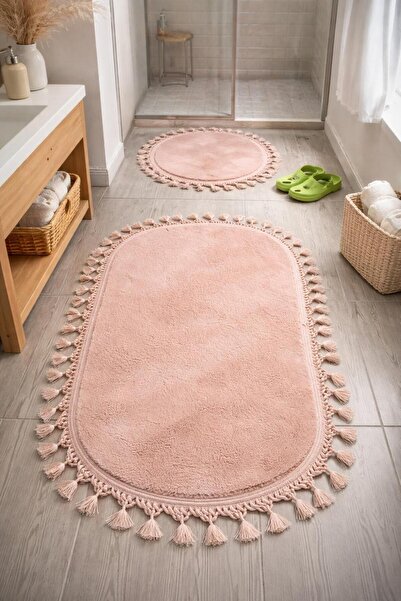 BURYAHOME مجموعة سجادة الحمام المنتفخة