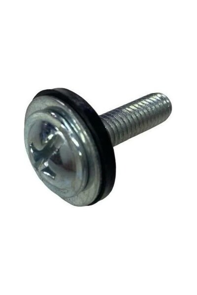 MOTOLİNAS Motosiklet Kaporta Vidası M6x20 Lastikli Pullu Universal 5’li Set