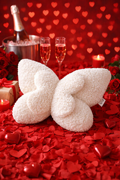 zabonti home Sevgililer Günü Hediyesi Kelebek Yastık Teddy Dekoratif Yastık,K...