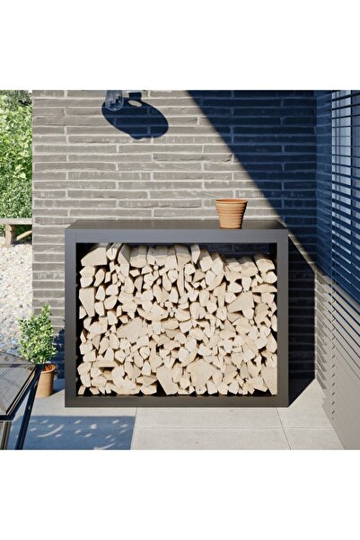 vidaxl Firewood Rack Anthracite 100x40x80 cm Steel